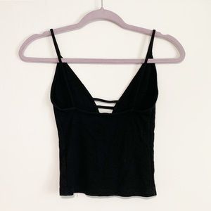Brandy Melville Black Tank Top V-Neck OS